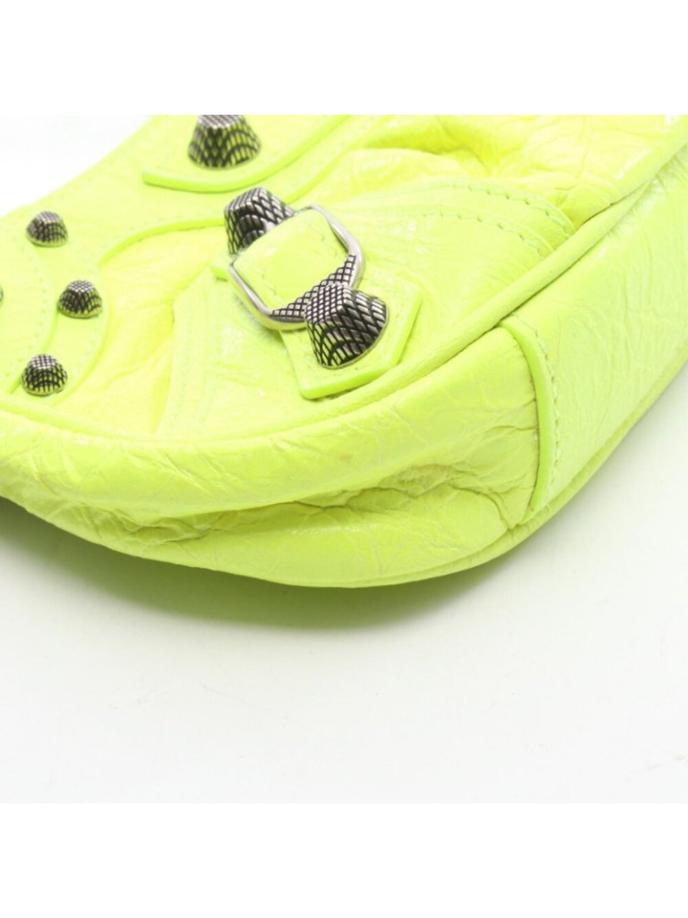 Balenciaga Handbag le Cagole Mini BB le Mini Neon Color 2-Way Yellow Leather - Picture 5 of 7